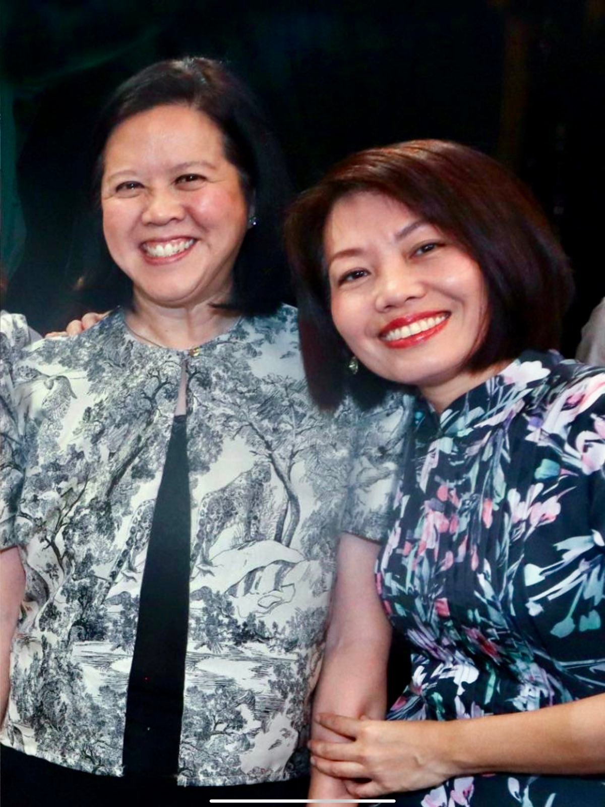 Yvette Fernandez and Ambassador of Singapore Constance See.